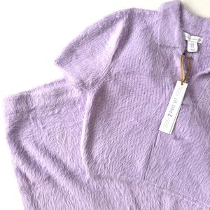 House Of Harlow 1960 two piece top and skirt fuzzy set in purple